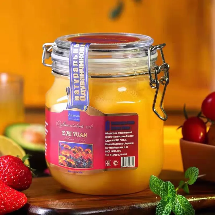 【俄优选】俄罗斯原瓶原装进口蒲公英蜂蜜俄蜜源1000g（红标）