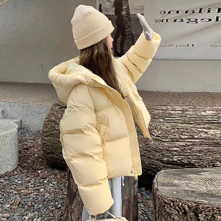 短款羽绒服女冬季2025新款女款女士轻薄款爆款黄色独特超好看外套