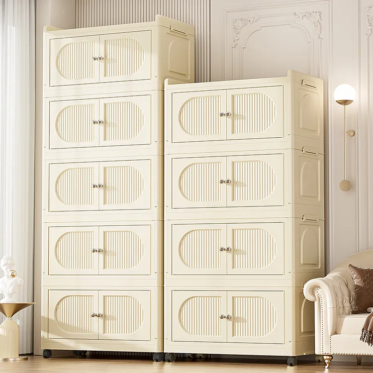 安家日记居家好物简约加高款免安装家用儿童衣柜零食收纳柜