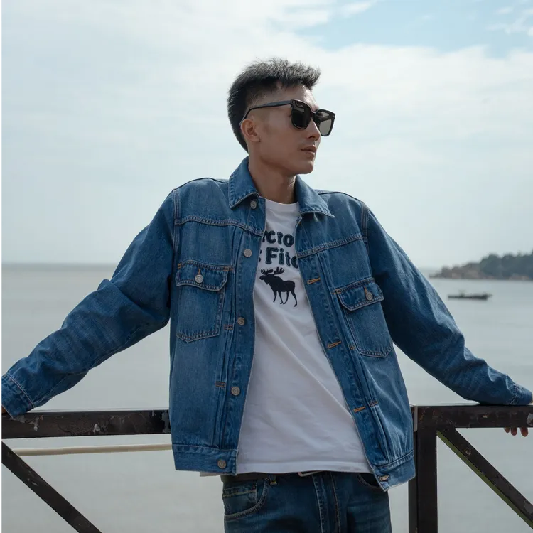 紺·道牛仔夹克空调房必备日系复古设计感舒适帅气百搭休闲男外套