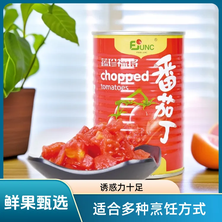 【2024番茄丁】内蒙古去皮切块番茄丁 新鲜调味烹饪炒菜