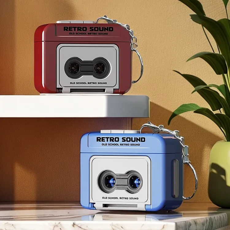 迷你复古录音机钥匙扣情侣礼物可录音趣味音乐盒书包挂件摆件礼品