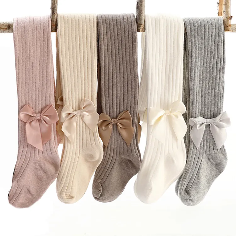 女童连裤袜春秋冬款薄款棉儿童打底裤中厚外穿白色婴儿宝宝连脚袜