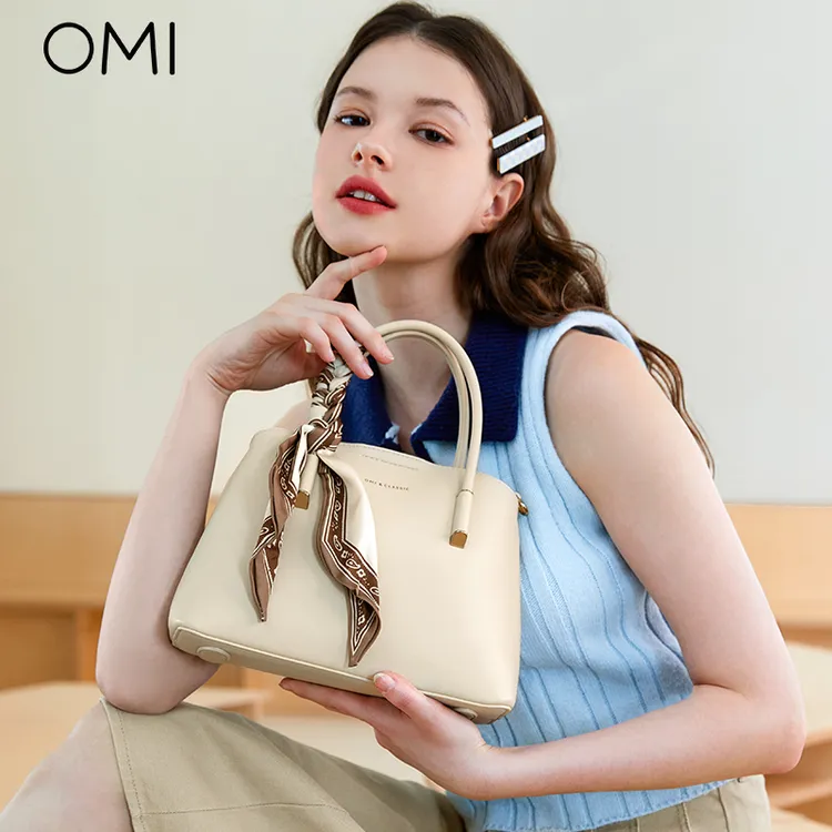 OMI/欧米2024秋冬新款高定系列丝巾手提女包