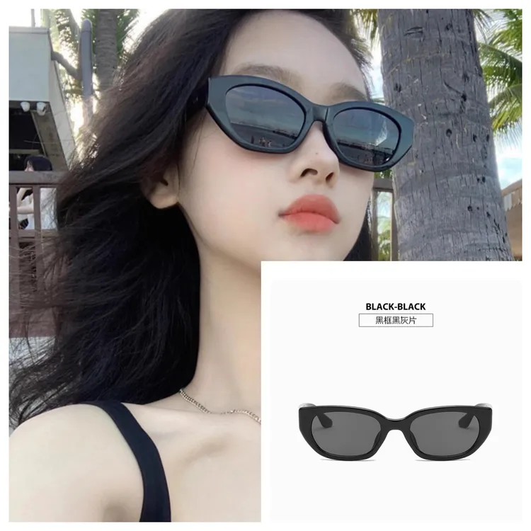 复古欧美风多边形大框女方圆脸小框海边太阳眼镜百搭辣妹时尚街拍