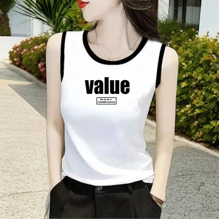 2025新款韩版吊带背心女士内穿运动无袖T恤上衣打底内搭外穿上衣