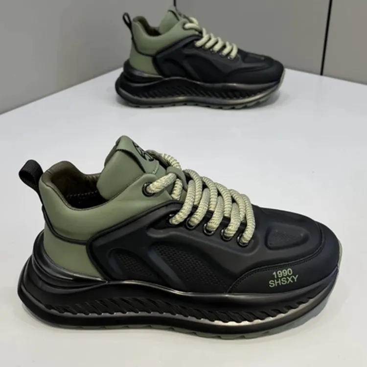 男鞋冬季2025新款加绒阿甘鞋百搭男款皮面老爹鞋休闲软底保暖棉鞋