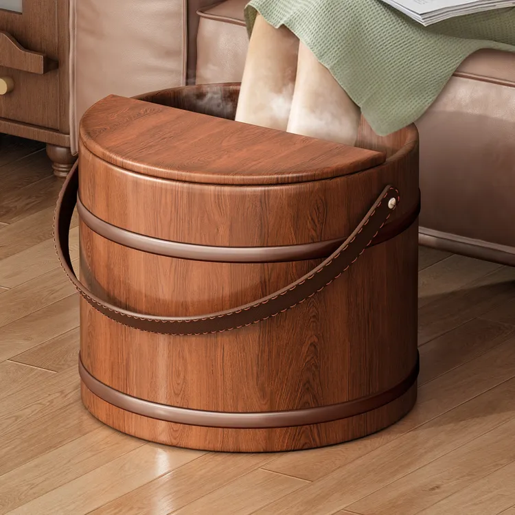 手提泡脚桶木质泡脚木桶中老年冬天家用泡脚盆足浴盆洗脚盆洗脚桶