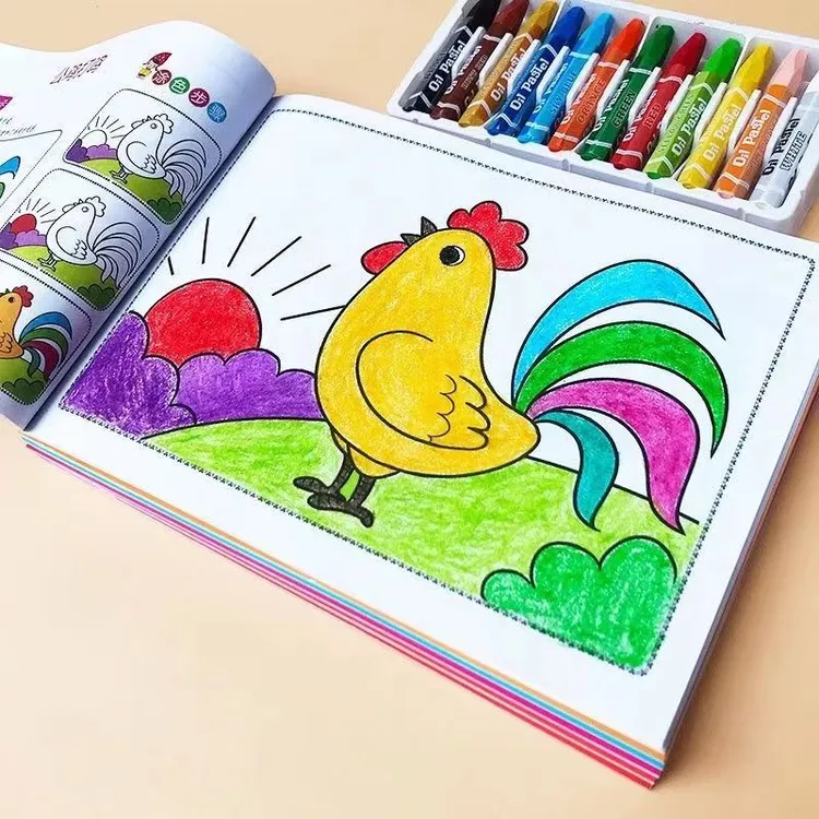 图画本幼儿控笔绘画画画本描摹涂色画绘本简笔画简单绘本描摹本