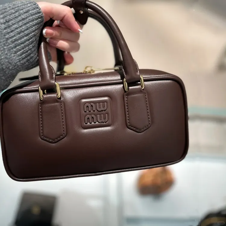 真皮保龄球包复古大容量百搭时尚春夏手提单肩斜挎包波士顿枕头包