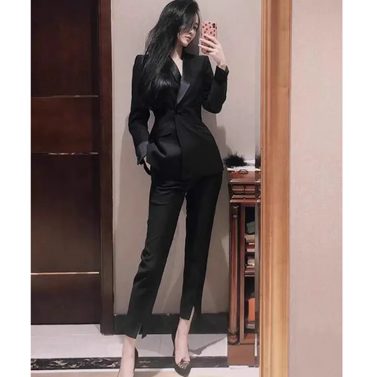 干练气质西装套装女装小个子显高职业装女神范高端高级感两件套女