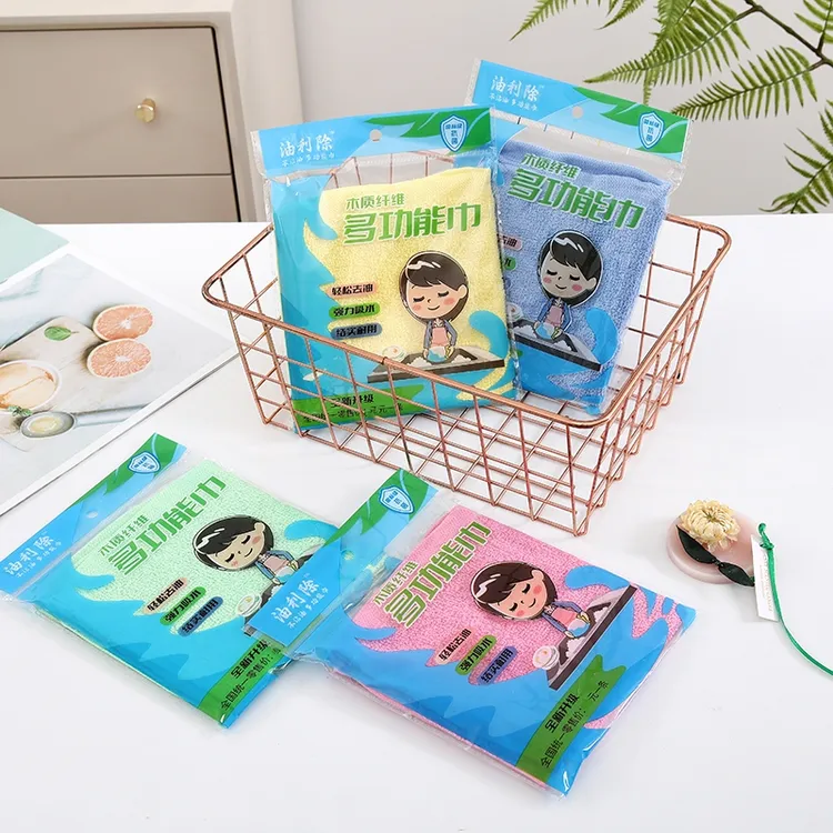 油利除30*30耐用款家用洗碗巾厨房除油吸油抹布吸水木质