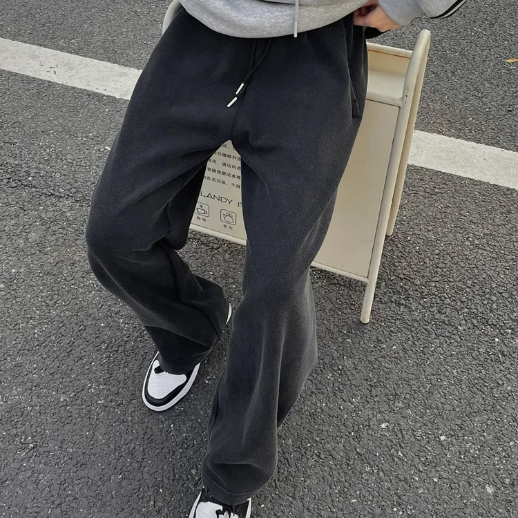 colyon重磅美式潮流巴黎水洗做旧破洞裤子男款休闲裤男士宽松卫裤