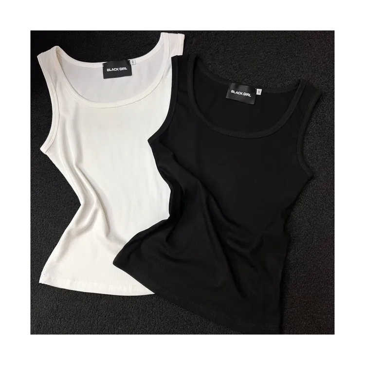 Blackgirl新款【美女日常】 冰冰棉夏季冰感收副乳高弹针织背心美背