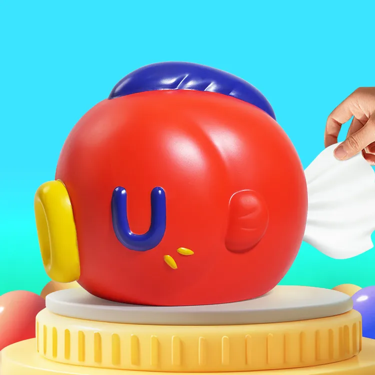 2025年创意新款小鱼卷纸盒卡通装饰品家居桌面摆件卧室客厅纸巾盒