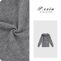 PanYiXiu/潘依绣羊-毛混色花纱松弛感高克重连帽针织毛衣 L2516