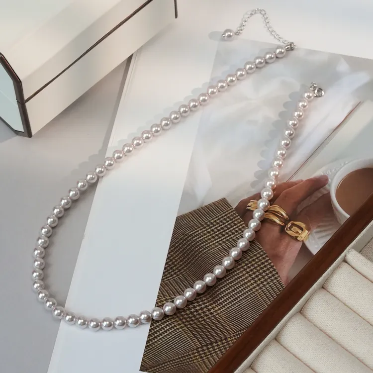 丽沁 链子925银 优雅曼塔玫瑰紫珠满串项链女法式气质优雅颈链商品图