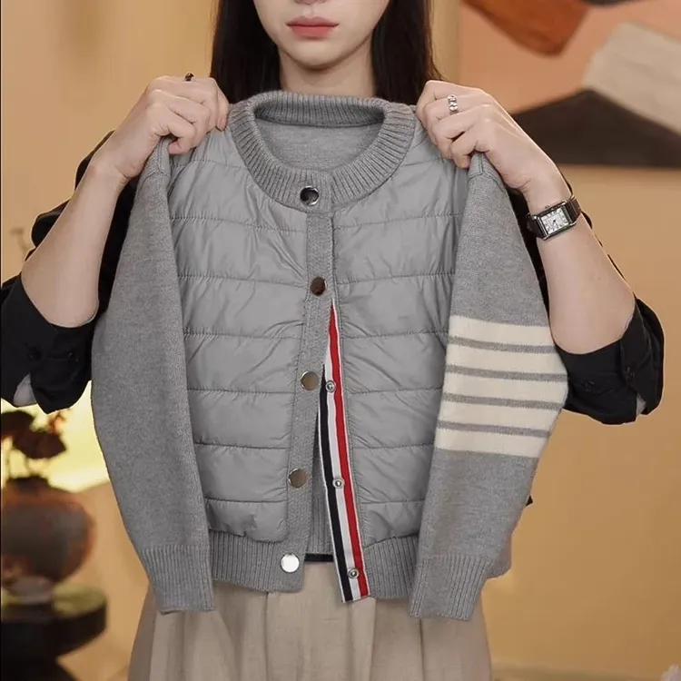 儿童新款韩系2025时尚洋气拼接开衫外套毛衣男女童百搭休闲外套潮