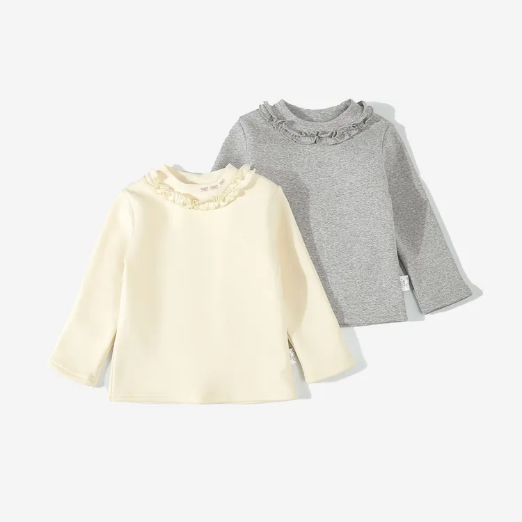 儿童加绒T恤2025秋冬新款女童甜美上衣女宝宝洋气打底衫长袖保暖