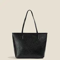（宽30cm高29cm厚11cm)高品质百搭单肩斜挎女包003黑色