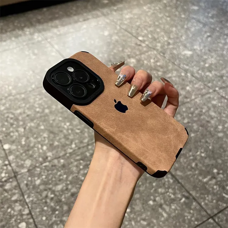 耐脏翻毛皮适用苹果15promax手机壳16防摔iPhone14高级13/12/11软