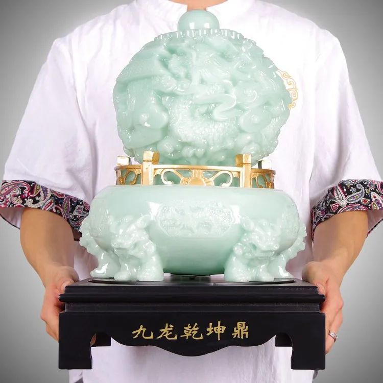 九龙乾坤鼎进宝家居老板书桌新店开业送礼摆件