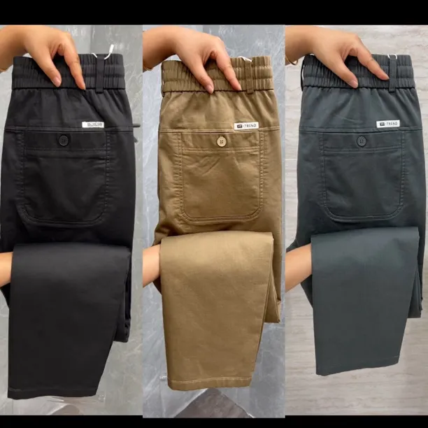 秋冬新款纯色透气舒适百搭小直板时尚休闲裤【8819】