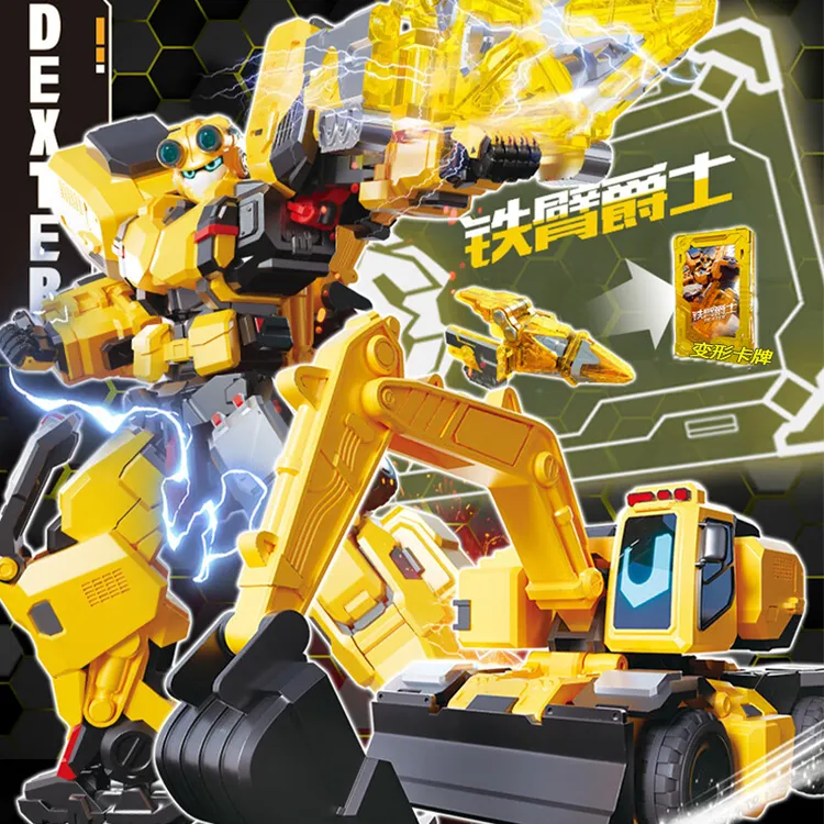 新版炫卡铁臂变形机器人汽车玩具战士男孩礼物金刚超可动模型套装