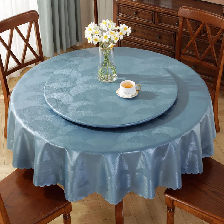 大圆桌布防烫免洗家用圆形餐桌布欧式酒店饭店圆桌茶几转盘套高档
