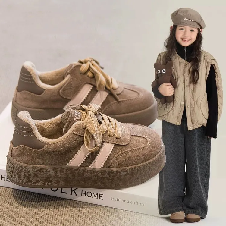 儿童二棉鞋女童鞋子秋冬款2024新款男童加绒鞋冬季小童鞋宝宝冬鞋