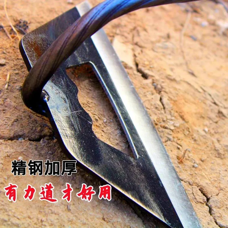 锰钢锄头锰钢专用除草锰钢锄头除草特快开荒种菜铲草固定园艺工具商品图