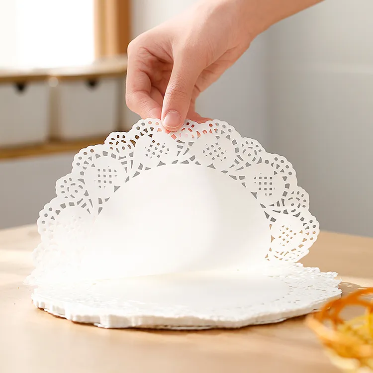 花边纸垫吸油纸油炸食物专用厨房圆形烘焙披萨花底垫盘纸花纸食品