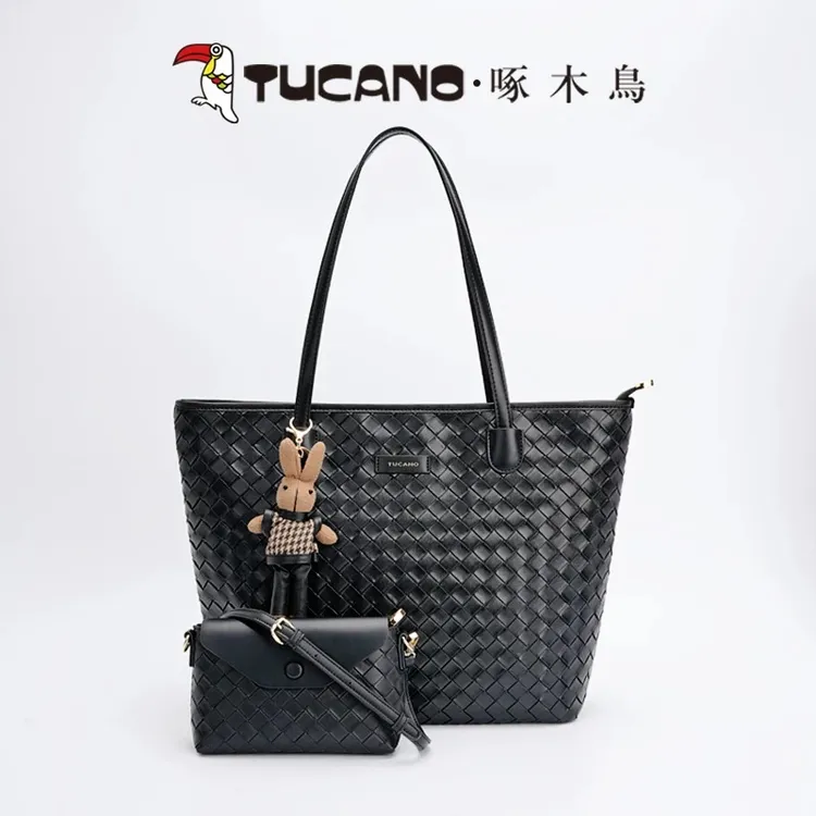 啄木鸟女包正品2025编织托特包通勤大容量单肩腋下包流行学生公文