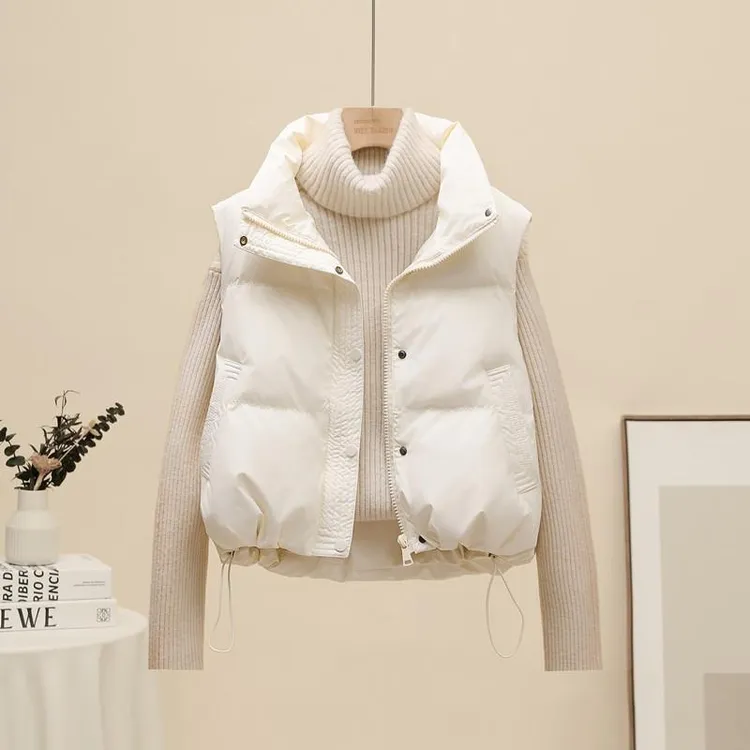 马甲女款2025新款冬季时尚加厚保暖棉衣背心休闲百搭棉服马夹外套