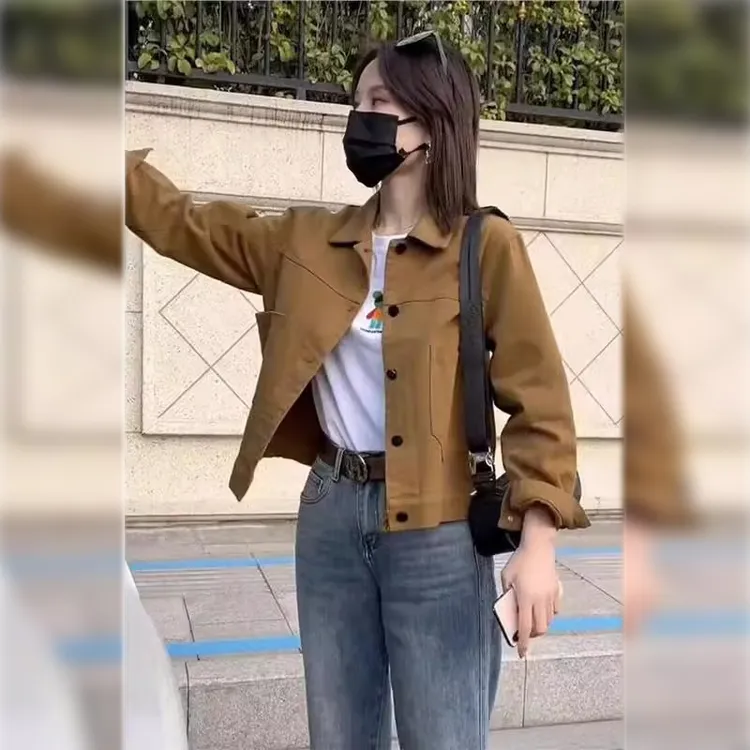短款牛仔外套女2025年春秋季新款小个子休闲百搭爆款薄款夹克上衣