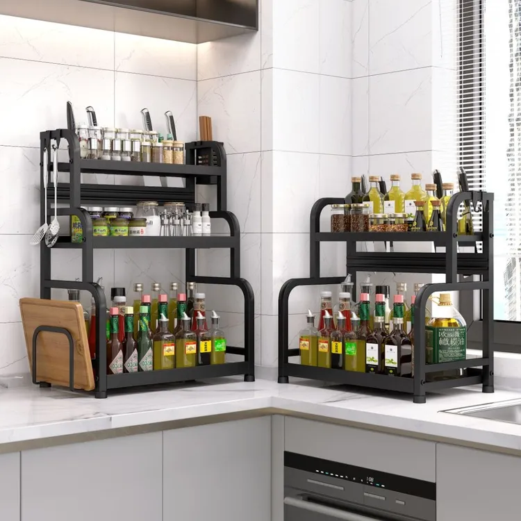 居厨厨厨房置物架台面多功能调料架用品刀架筷子收纳家用大全多层
