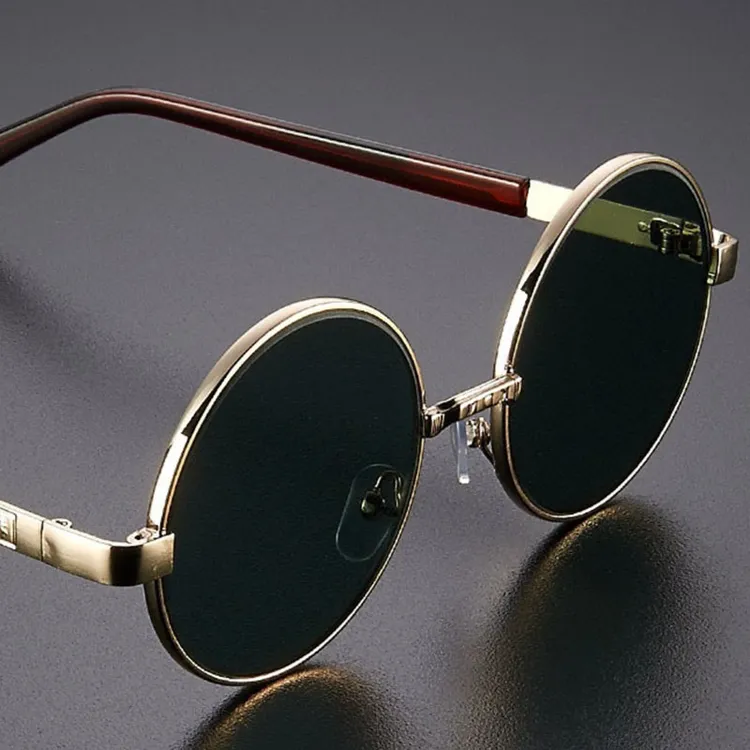 天然水晶眼镜石头太阳镜复古圆形水晶墨镜新款舒适清凉养目眼镜