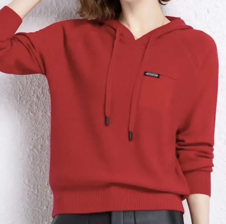 特大码80-200斤以内连帽衫秋冬休闲简约软糯内外搭女针织卫衣版型