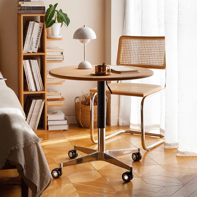 及木可移动升降小边桌客厅实木边几茶几多功能樱桃木黑胡桃CJ044商品图