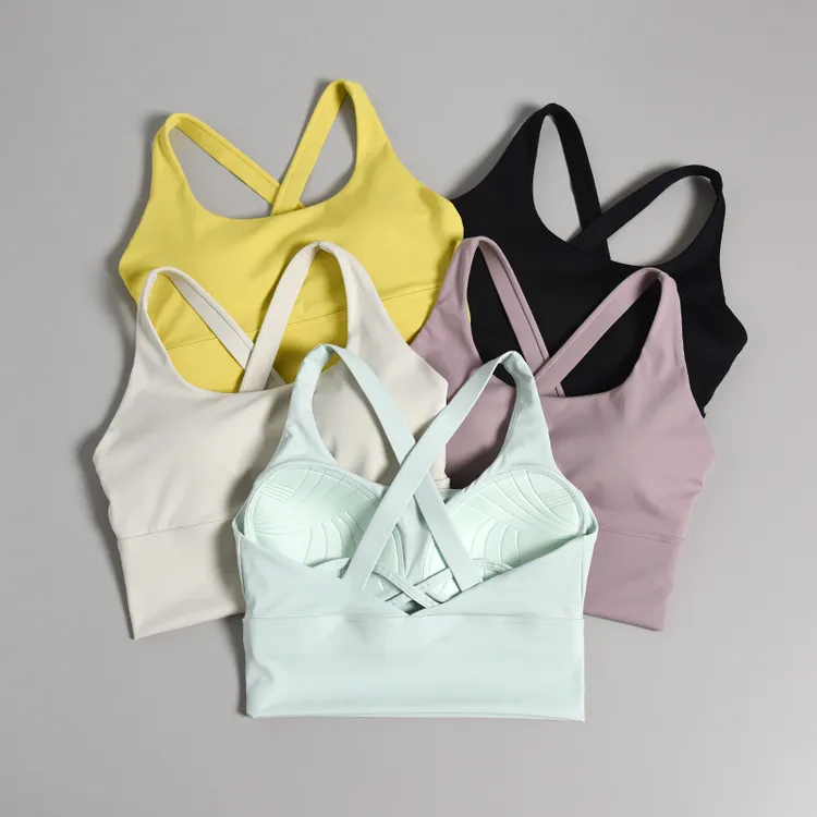 一体式运动内衣女美背防震防下垂瑜伽文胸普拉提训练健身文胸bra