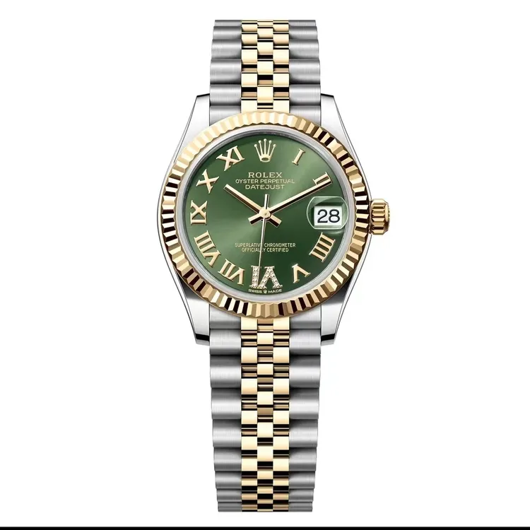 99新 Rolex/劳力士 日志型系列/劳力士女表/绿盘/全套/表径31/
