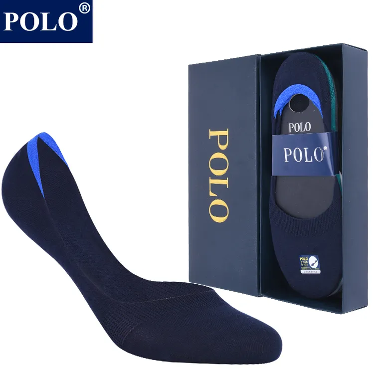 POLO袜子男士纯色浅口隐形袜夏季薄款硅胶防滑不掉跟无骨低帮船袜