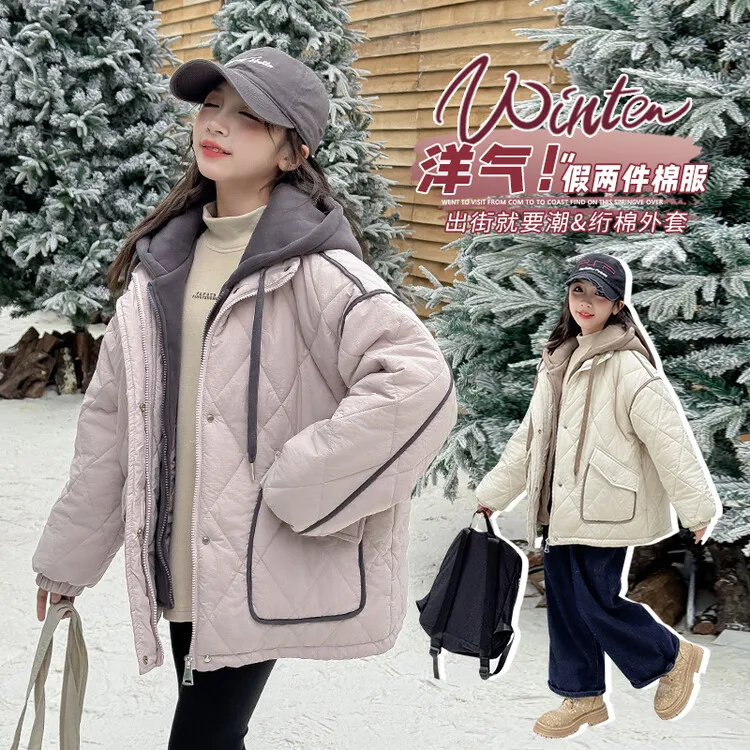 女童外套冬装外套加棉2025新款冬装网红中大童儿童装