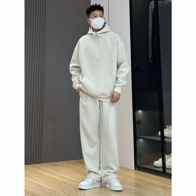 【男女同款】460G重磅卫衣秋冬加绒加厚宽松高级感纯色连帽衫情侣款