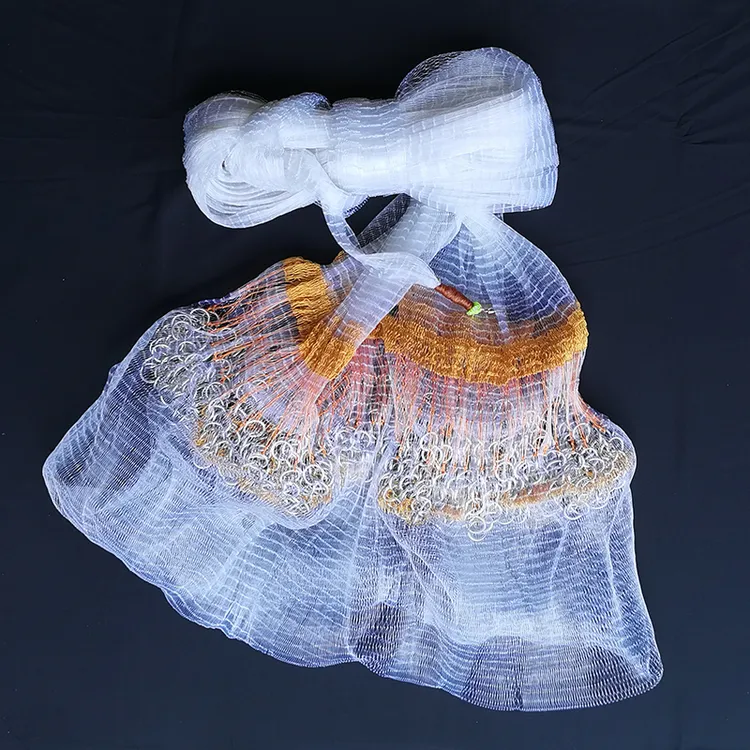 韩式铁链撒网易撒开不挂网老式渔网