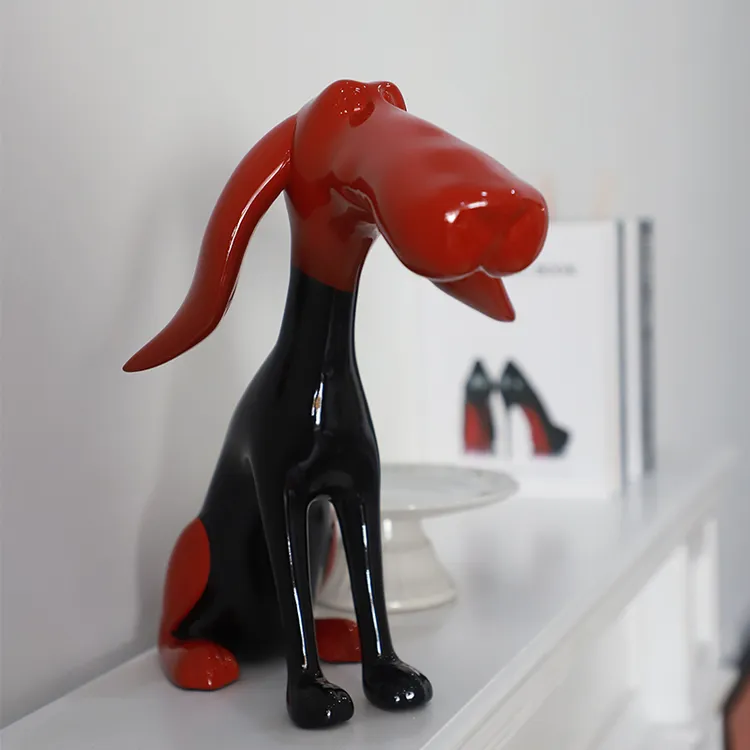 潮玩个性美式小狗摆件客厅电视柜酒柜小众儿童房轻奢高档装饰品