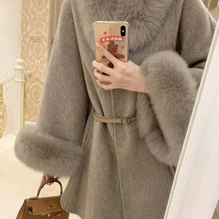 千金归来女装秋冬外套百搭时尚斗篷外套双面韩版显瘦