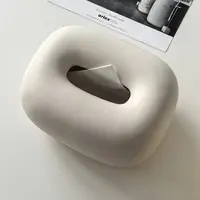 态生活 ins奶油风陶瓷纸巾盒家用客厅茶几个性高颜值抽纸盒装饰品