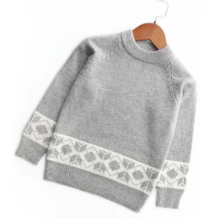 男女童毛衣2023秋新款儿童民族风羊毛衫插肩袖中大通休闲针织上衣