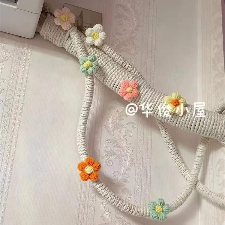 挂机空调管道遮挡装饰美化改造diy棉绳卧室下水管道暖气管遮丑